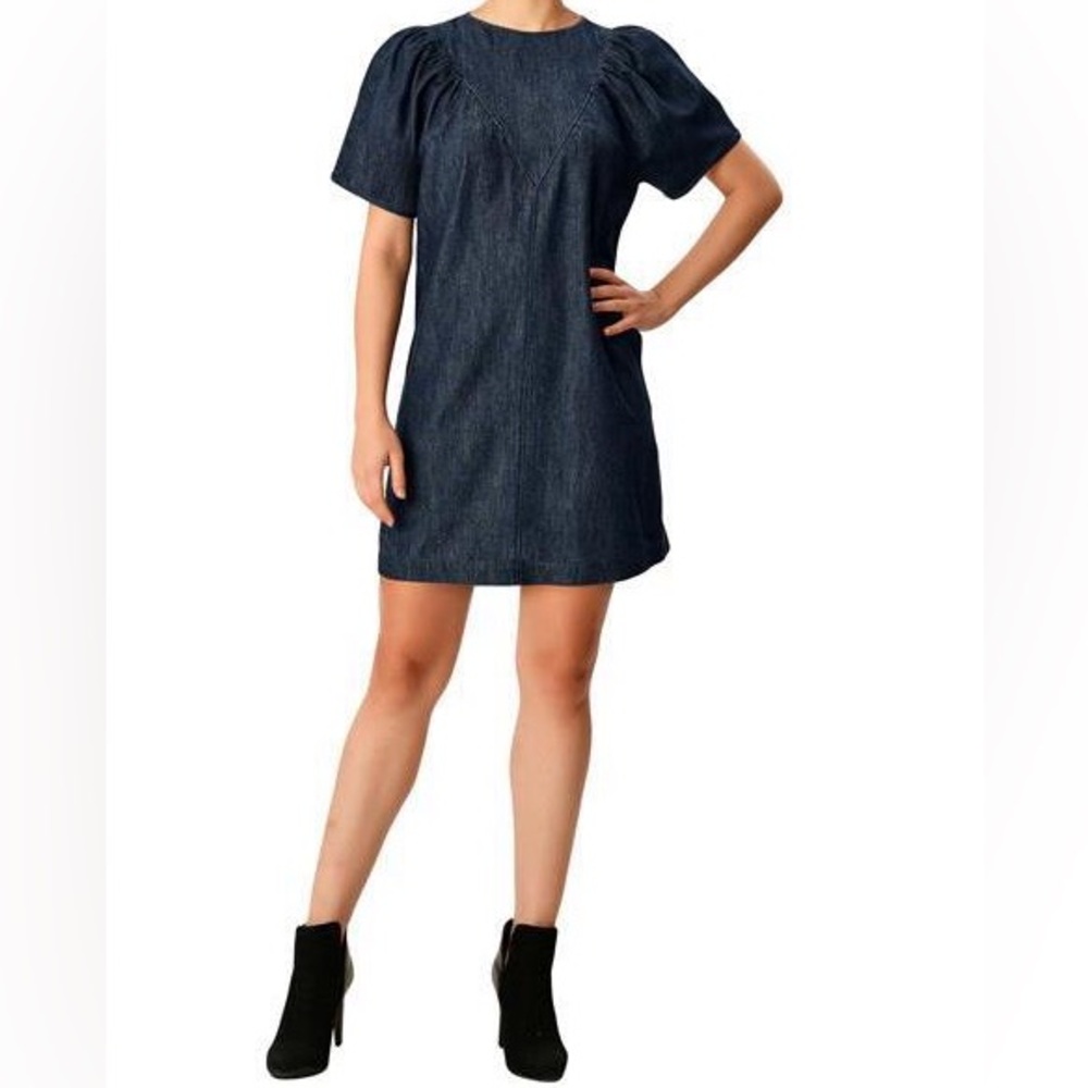 Westport Flared Sleeve Cotton Denim Dress